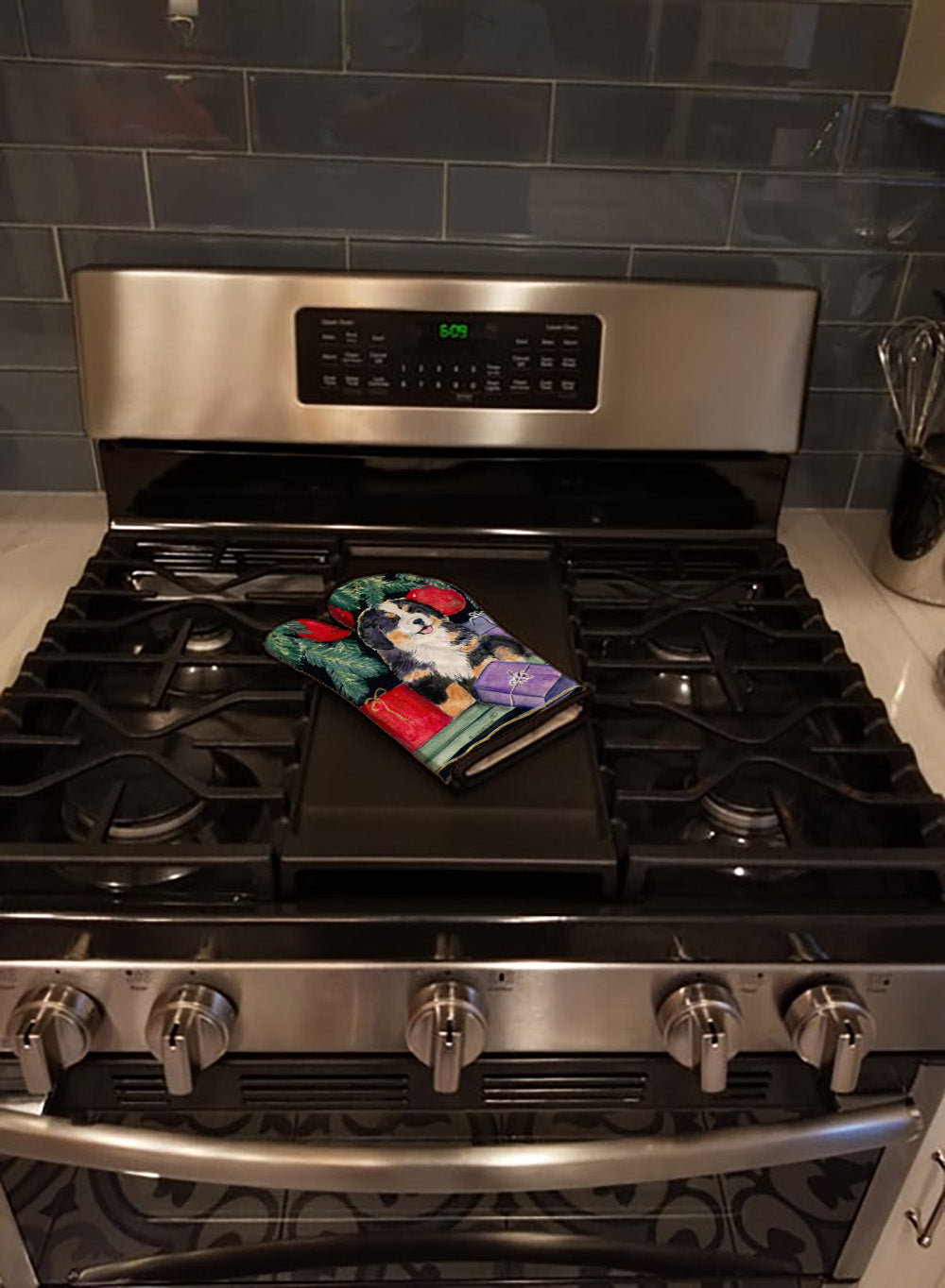 Bernese Mountain Dog Oven Mitt Heat Resistant Thick Oven Mitt for Hot Pans and Oven, Kitchen Mitt Protect Hands, Cooking Baking Glove