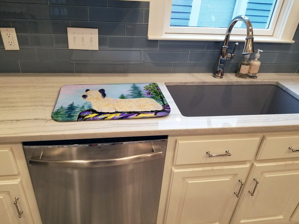 Skye Terrier Dish Drying Mat Absorbent Dish Drying Mat Pad for Kitchen Counter Dish Drainer Mat for Countertop, 14 x 21", Multicolor