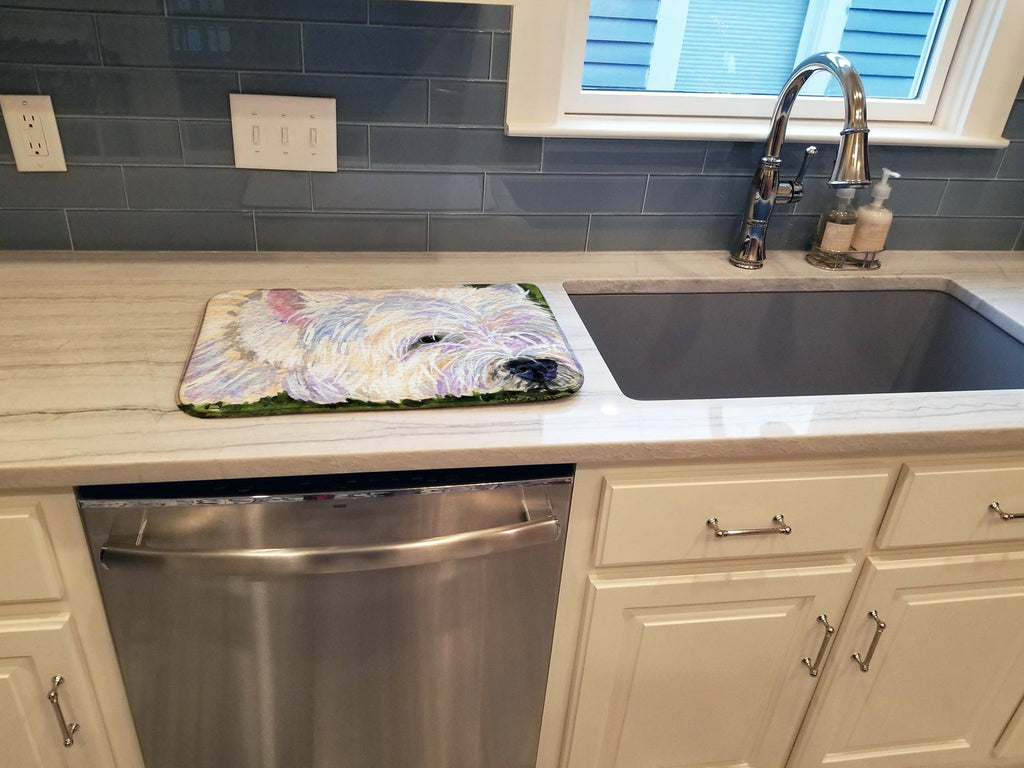 Westie Dish Drying Mat Absorbent Dish Drying Mat Pad for Kitchen Counter Dish Drainer Mat for Countertop, 14 x 21", Multicolor