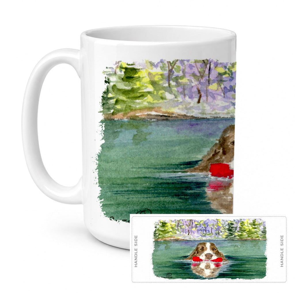 Springer Spaniel Ceramic Coffee Mug 15 oz Decorative Large C Handle Mug Cup for Tea, Cocoa Hot Chocolate