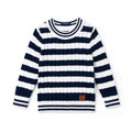 Striped Cable Knit Kids Sweater