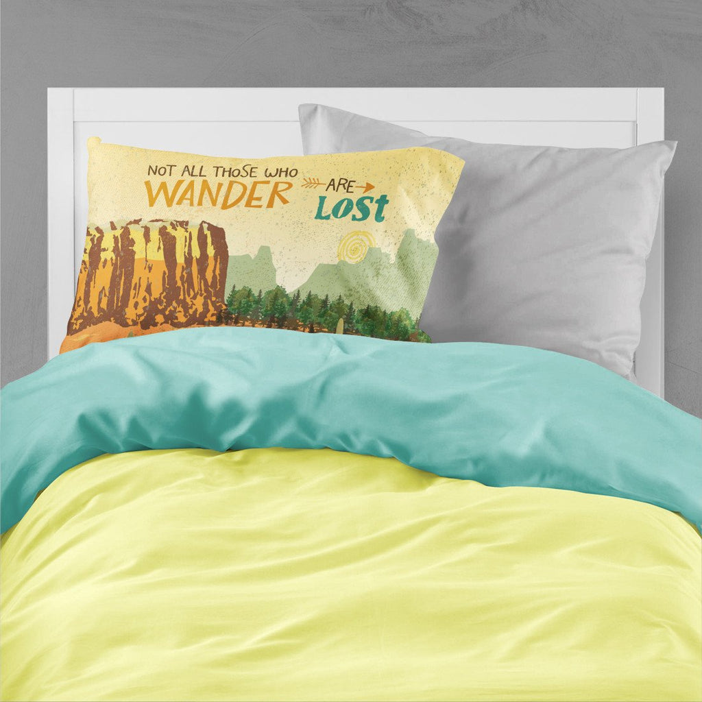 Retro Camper Camping Wander Standard Pillowcase Lightweight Super Soft Easy Care Decorative Artwork Pillowcase, Standard