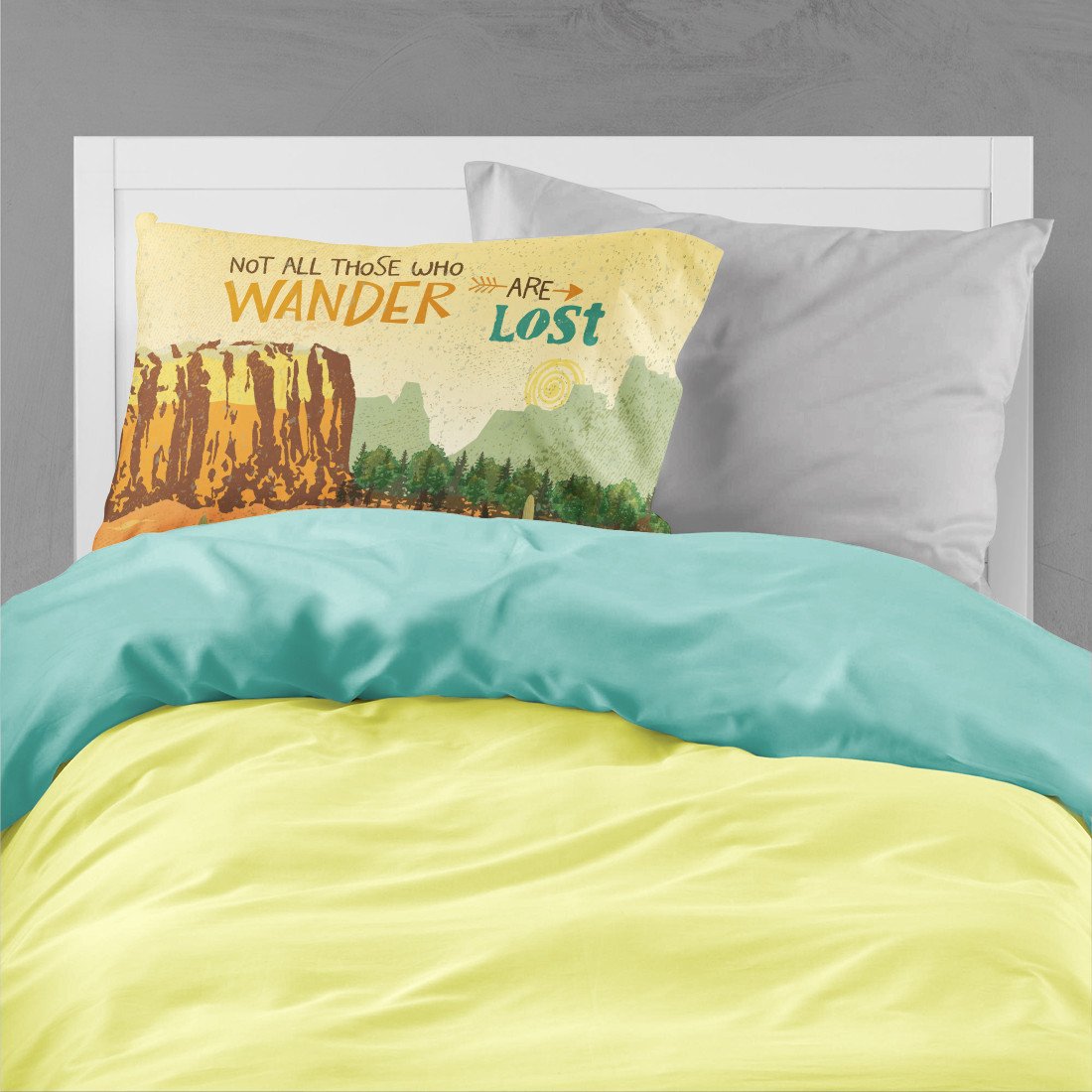 Retro Camper Camping Wander Standard Pillowcase Lightweight Super Soft Easy Care Decorative Artwork Pillowcase, Standard