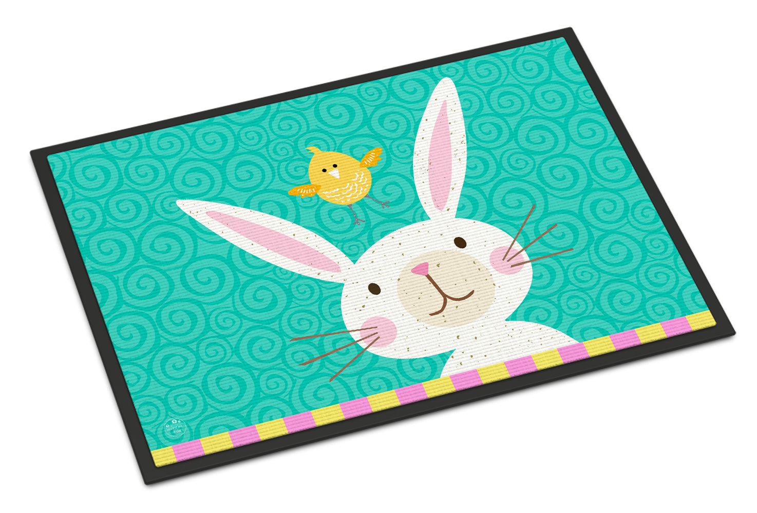 Happy Easter Rabbit Doormat Indoor Outdoor 18H X 27W Front Door Mat Rugs for Entryway, Non Slip Washable