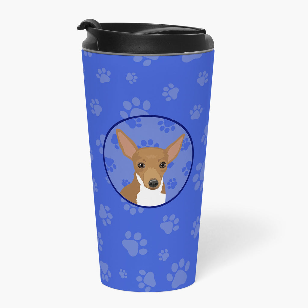 Chihuahua Chocolate and White #1  Stainless Steel 16 oz  Tumbler Blue Insulated Tumbler with Lid, Cute Travel Cup for Coffee, Cocktails, Gift Men, Dad, Women, Mother