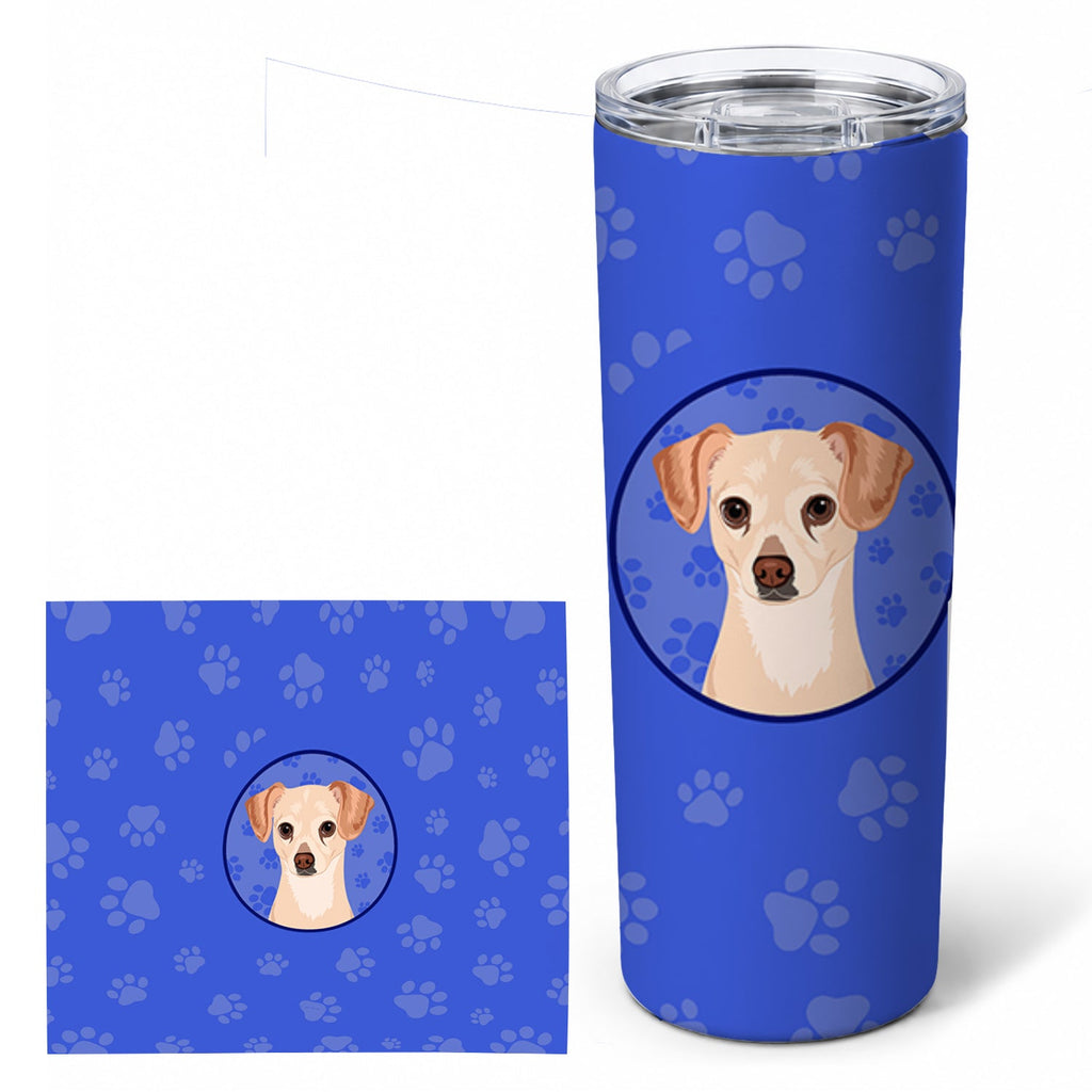 Chihuahua Cream  Stainless Steel Skinny Tumbler 20 oz Vacuum Double Walled Reusable Insulated Travel Cup