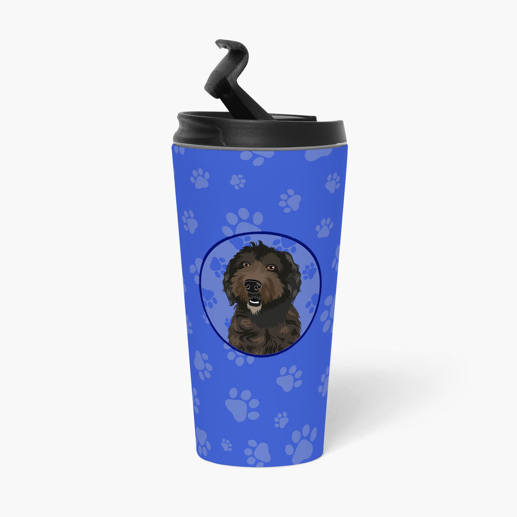 Doodle Chocolate #1  Stainless Steel 16 oz  Tumbler Blue Insulated Tumbler with Lid, Cute Travel Cup for Coffee, Cocktails, Gift Men, Dad, Women, Mother