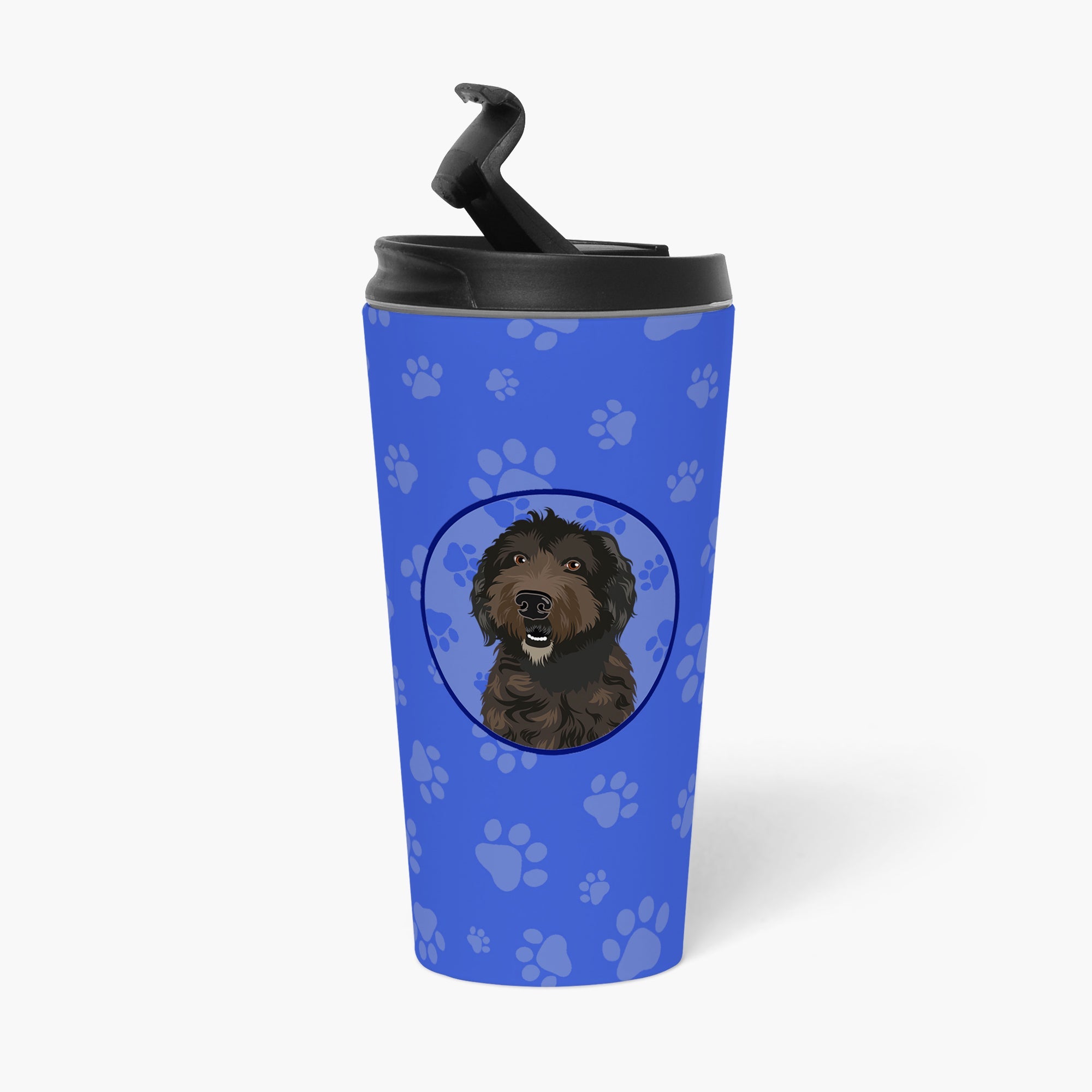 Doodle Chocolate #1  Stainless Steel 16 oz  Tumbler Blue Insulated Tumbler with Lid, Cute Travel Cup for Coffee, Cocktails, Gift Men, Dad, Women, Mother