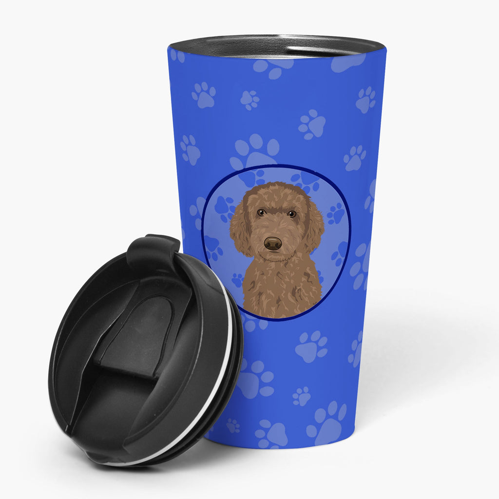 Doodle Chocolate #2  Stainless Steel 16 oz  Tumbler Blue Insulated Tumbler with Lid, Cute Travel Cup for Coffee, Cocktails, Gift Men, Dad, Women, Mother