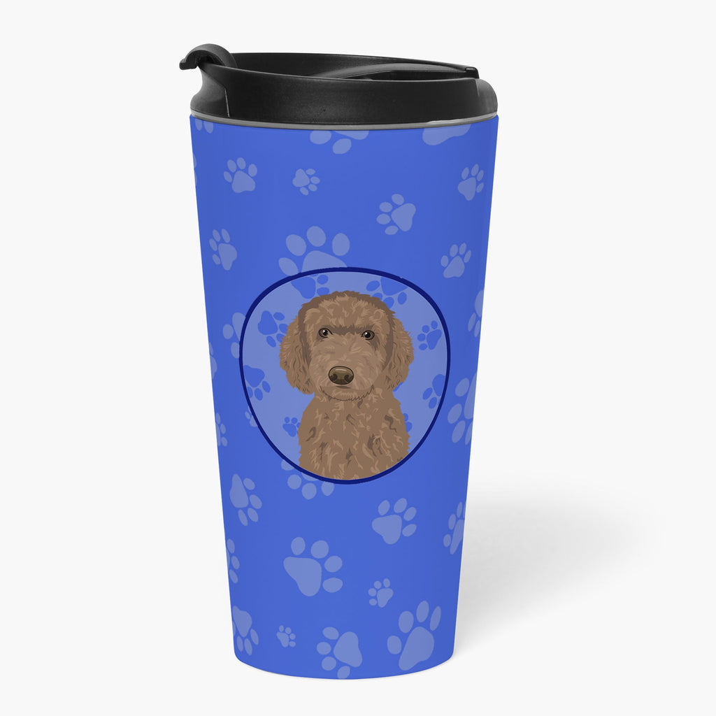 Doodle Chocolate #2  Stainless Steel 16 oz  Tumbler Blue Insulated Tumbler with Lid, Cute Travel Cup for Coffee, Cocktails, Gift Men, Dad, Women, Mother