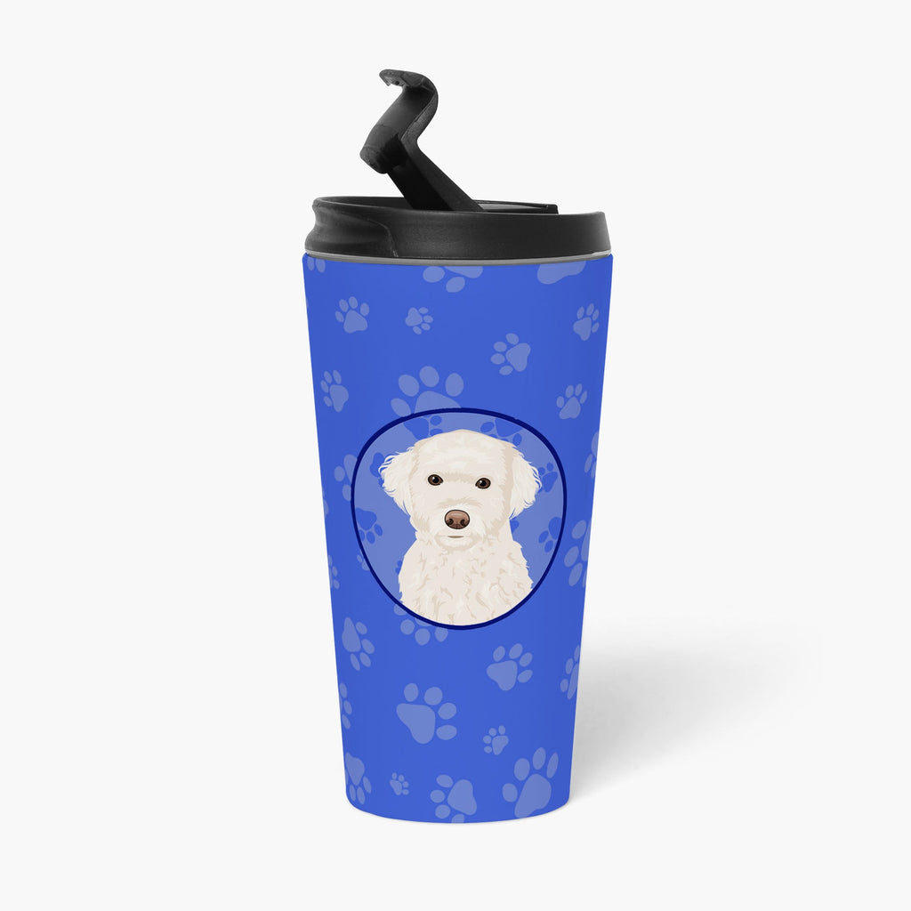Doodle Cream #2  Stainless Steel 16 oz  Tumbler Blue Insulated Tumbler with Lid, Cute Travel Cup for Coffee, Cocktails, Gift Men, Dad, Women, Mother