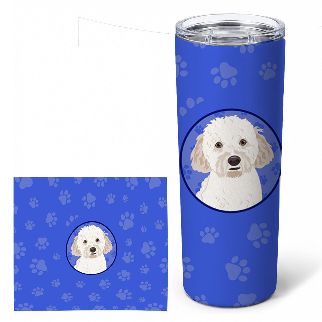 Doodle Cream #4  Stainless Steel Skinny Tumbler 20 oz Vacuum Double Walled Reusable Insulated Travel Cup