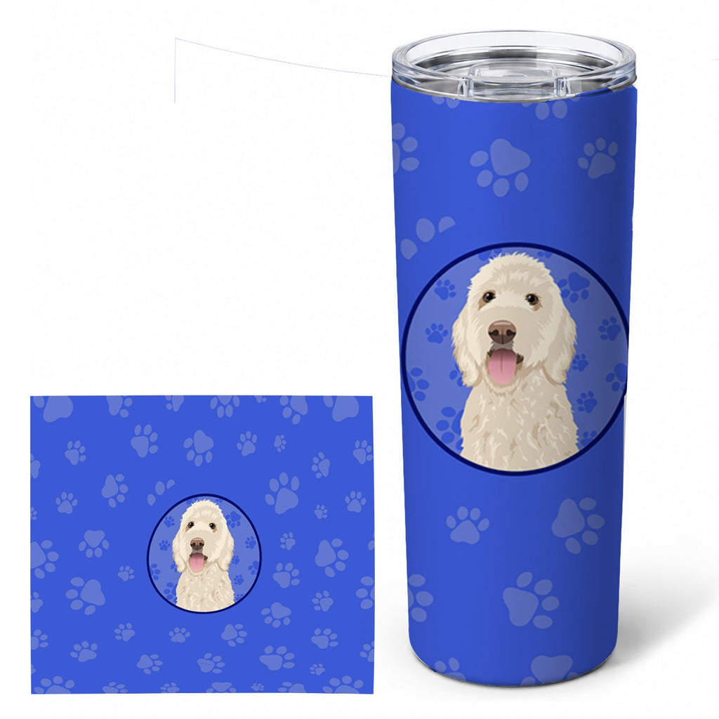 Doodle Cream #5  Stainless Steel Skinny Tumbler 20 oz Vacuum Double Walled Reusable Insulated Travel Cup