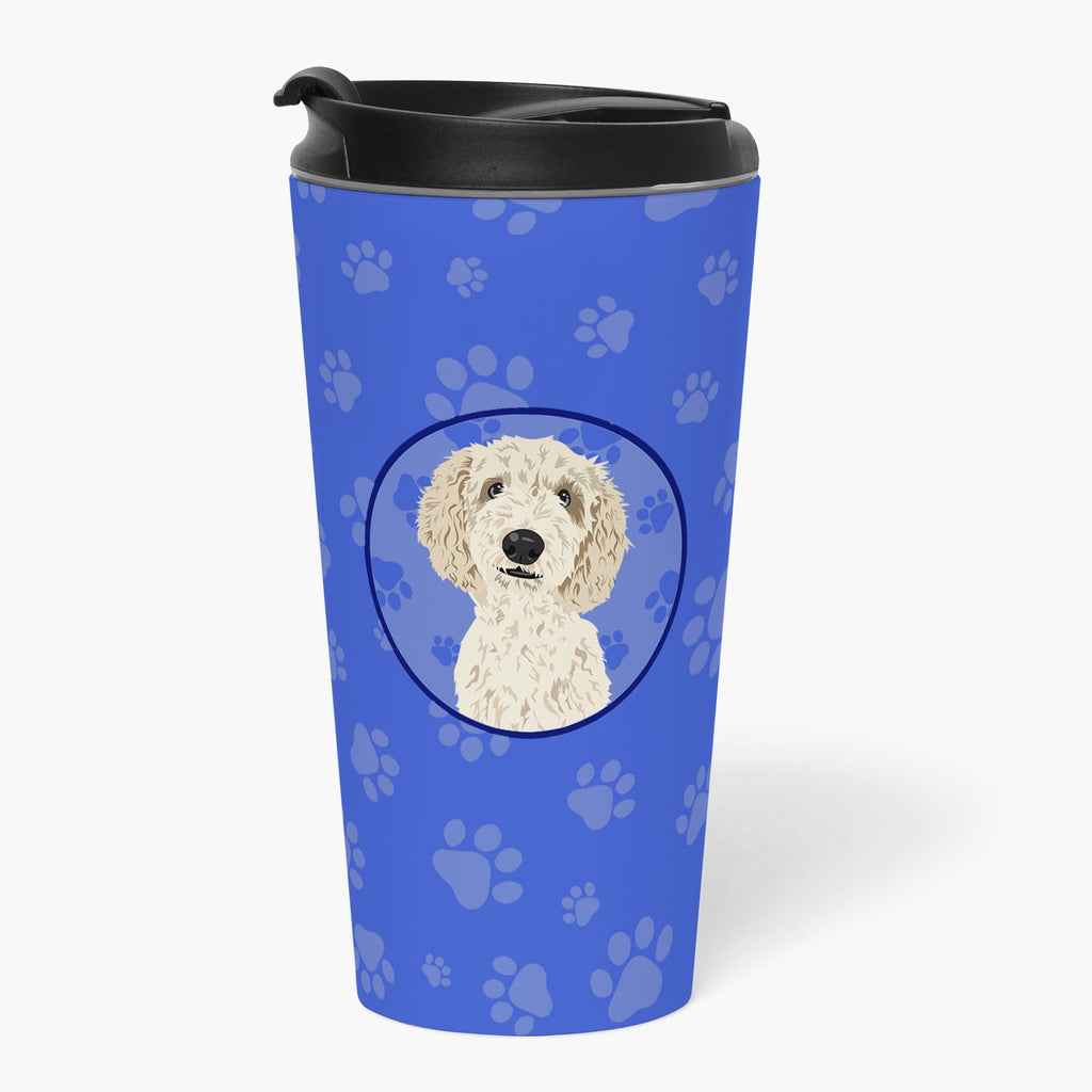 Doodle Cream #7  Stainless Steel 16 oz  Tumbler Blue Insulated Tumbler with Lid, Cute Travel Cup for Coffee, Cocktails, Gift Men, Dad, Women, Mother