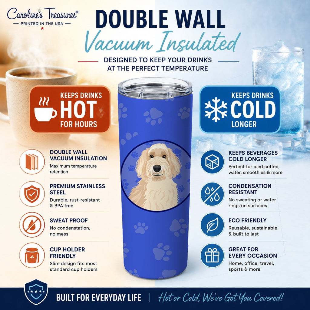 Doodle Fawn #2  Stainless Steel Skinny Tumbler 20 oz Vacuum Double Walled Reusable Insulated Travel Cup