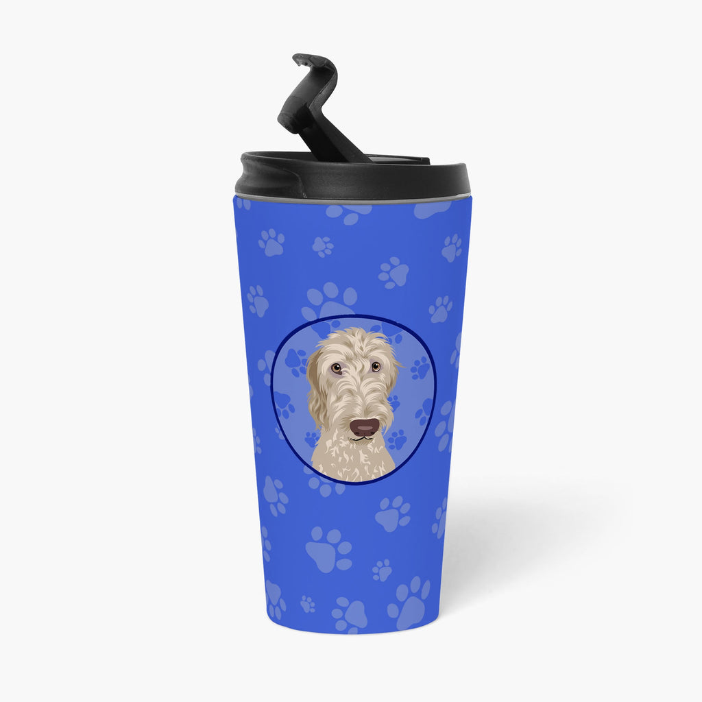 Doodle Fawn #4  Stainless Steel 16 oz  Tumbler Blue Insulated Tumbler with Lid, Cute Travel Cup for Coffee, Cocktails, Gift Men, Dad, Women, Mother