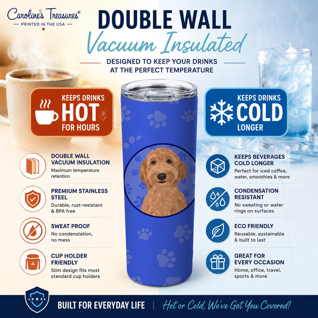Doodle Liver #3  Stainless Steel Skinny Tumbler 20 oz Vacuum Double Walled Reusable Insulated Travel Cup