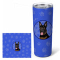 German Shepherd Bicolor  Stainless Steel Skinny Tumbler 20 oz Vacuum Double Walled Reusable Insulated Travel Cup