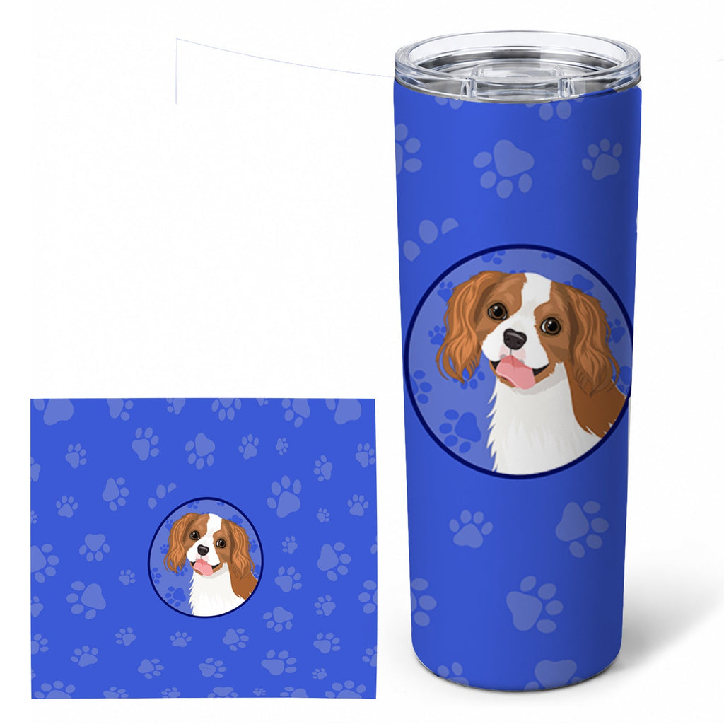 Cavalier King Charles Spaniel Blenheim #2  Stainless Steel Skinny Tumbler 20 oz Vacuum Double Walled Reusable Insulated Travel Cup