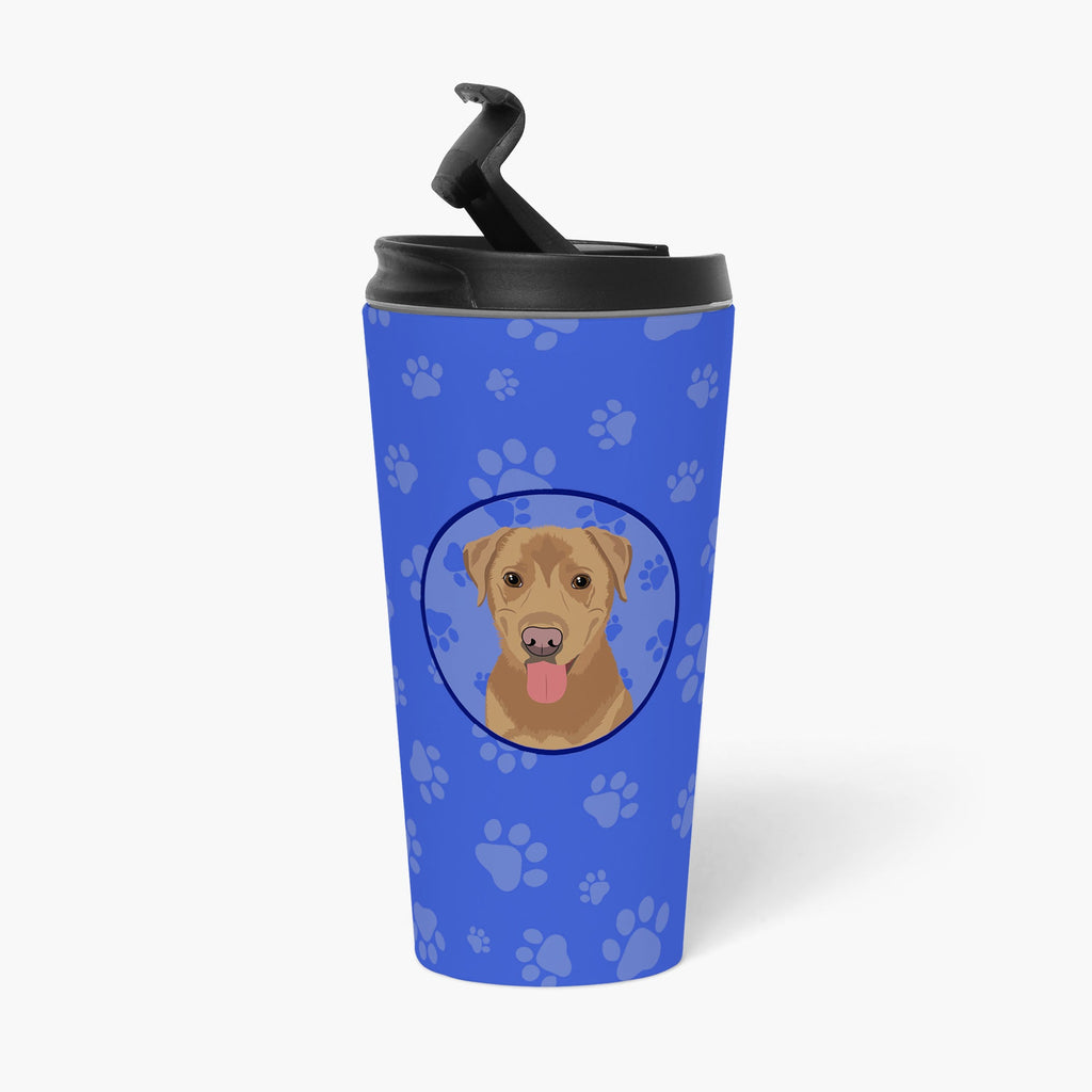 Labrador Retriever Red  Stainless Steel 16 oz  Tumbler Blue Insulated Tumbler with Lid, Cute Travel Cup for Coffee, Cocktails, Gift Men, Dad, Women, Mother