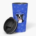 Pit Bull Black #3  Stainless Steel 16 oz  Tumbler Blue Insulated Tumbler with Lid, Cute Travel Cup for Coffee, Cocktails, Gift Men, Dad, Women, Mother