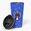 Pit Bull Black #4  Stainless Steel 16 oz  Tumbler Blue Insulated Tumbler with Lid, Cute Travel Cup for Coffee, Cocktails, Gift Men, Dad, Women, Mother