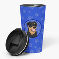Rottweiler Black and Tan #7  Stainless Steel 16 oz  Tumbler Blue Insulated Tumbler with Lid, Cute Travel Cup for Coffee, Cocktails, Gift Men, Dad, Women, Mother