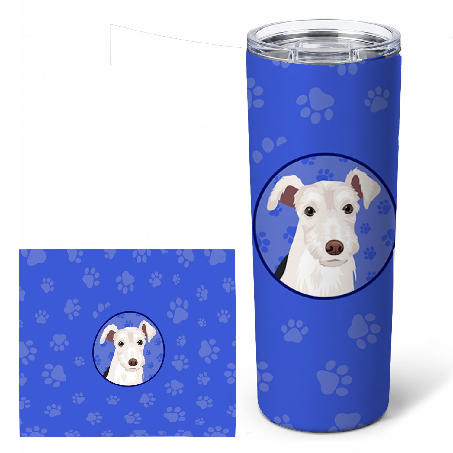 Schnauzer Parti  Stainless Steel Skinny Tumbler 20 oz Vacuum Double Walled Reusable Insulated Travel Cup