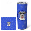 Schnauzer Salt and Pepper #3  Stainless Steel Skinny Tumbler 20 oz Vacuum Double Walled Reusable Insulated Travel Cup