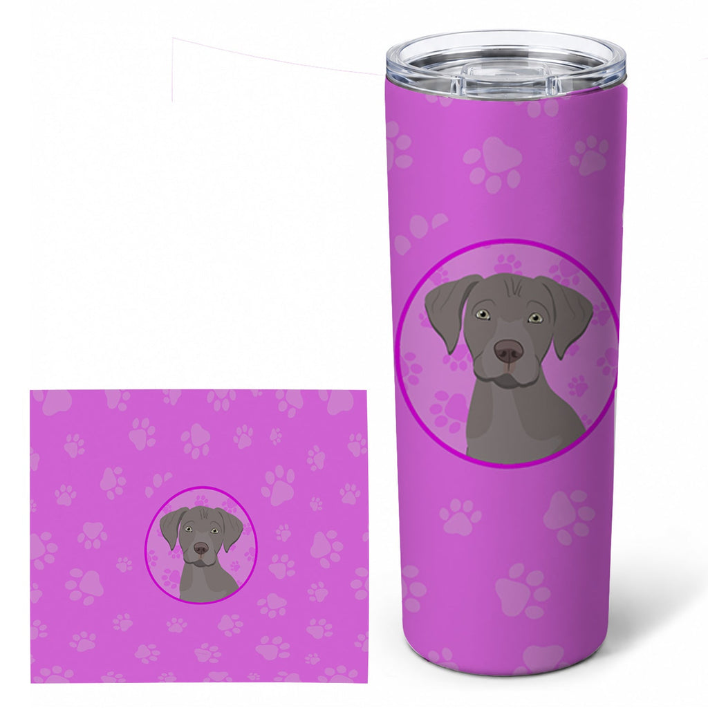 Labrador Retriever Gray Puppy Stainless Steel Skinny Tumbler 20 oz Vacuum Double Walled Reusable Insulated Travel Cup