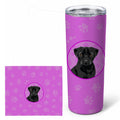 Pug Black #2 Stainless Steel Skinny Tumbler 20 oz Vacuum Double Walled Reusable Insulated Travel Cup