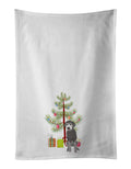 Doodle Silver #2 Christmas Kitchen Towel Set of 2 White Dish Towels Decorative Bathroom Hand towel for Hand, Face, Hair, Yoga, Tea, Dishcloth, 19 X 28", White