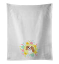 Cavalier King Charles Spaniel Blenheim #2 Easter Kitchen Towel Set of 2 White Dish Towels Decorative Bathroom Hand towel for Hand, Face, Hair, Yoga, Tea, Dishcloth, 19 X 28", White