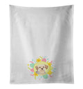 Yorkie Blue and Tan #1 Easter Kitchen Towel Set of 2 White Dish Towels Decorative Bathroom Hand towel for Hand, Face, Hair, Yoga, Tea, Dishcloth, 19 X 28", White