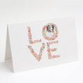 Australian Shepherd #6 LOVE Greeting Cards Pack of 8 Blank Cards with Envelopes Whimsical A7 Size 5x7