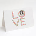 Basset Hound LOVE Greeting Cards Pack of 8 Blank Cards with Envelopes Whimsical A7 Size 5x7