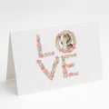 Beagle #5 LOVE Greeting Cards Pack of 8 Blank Cards with Envelopes Whimsical A7 Size 5x7