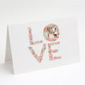 Beagle #6 LOVE Greeting Cards Pack of 8 Blank Cards with Envelopes Whimsical A7 Size 5x7