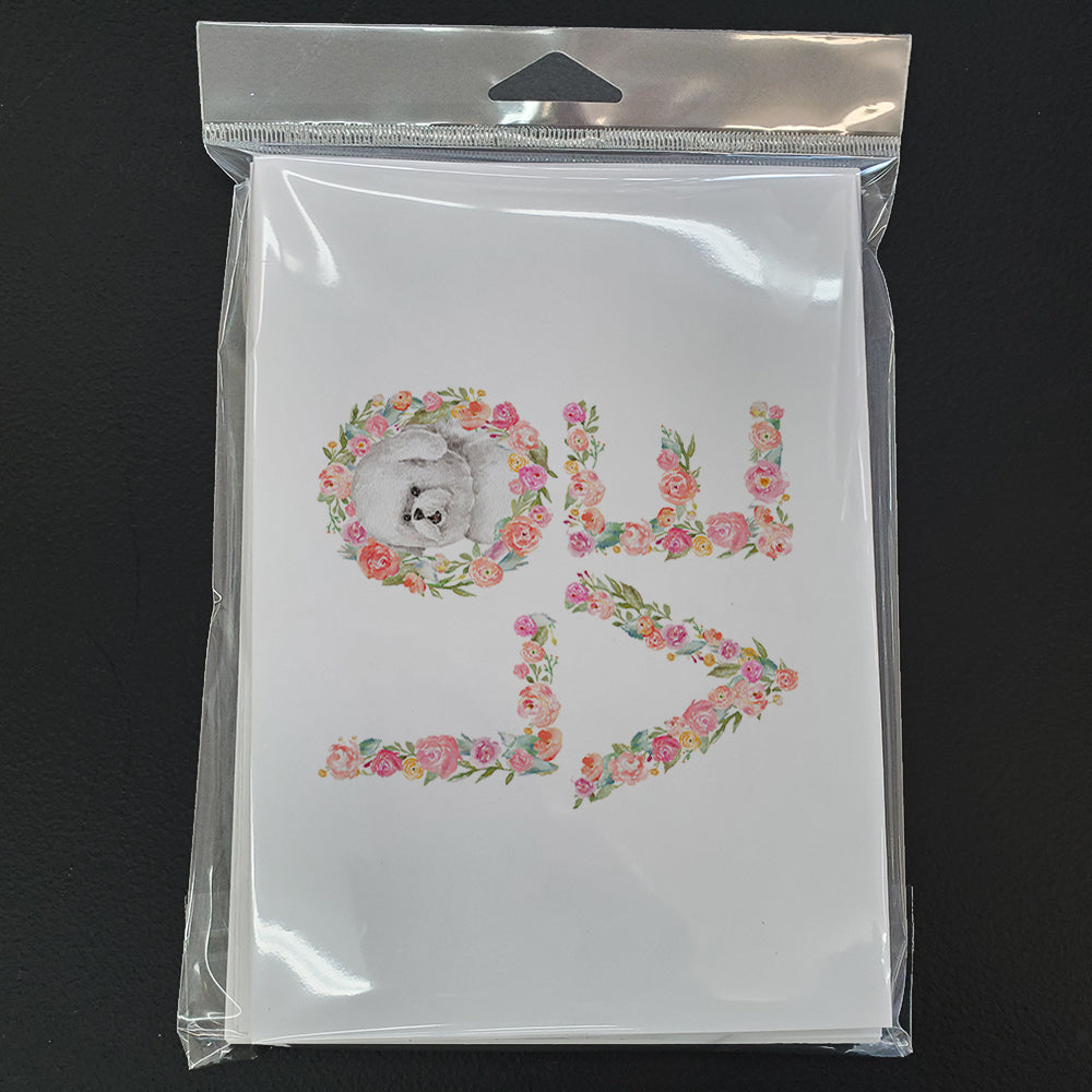 Bichon Frise #6 LOVE Greeting Cards Pack of 8 Blank Cards with Envelopes Whimsical A7 Size 5x7