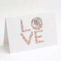 Boxer White LOVE Greeting Cards Pack of 8 Blank Cards with Envelopes Whimsical A7 Size 5x7