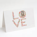 Briard # LOVE Greeting Cards Pack of 8 Blank Cards with Envelopes Whimsical A7 Size 5x7