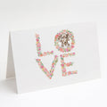 Dachshund #3 LOVE Greeting Cards Pack of 8 Blank Cards with Envelopes Whimsical A7 Size 5x7