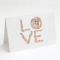 Dachshund #10 LOVE Greeting Cards Pack of 8 Blank Cards with Envelopes Whimsical A7 Size 5x7