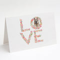 German Shepherd #2 LOVE Greeting Cards Pack of 8 Blank Cards with Envelopes Whimsical A7 Size 5x7