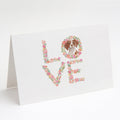 Brittany Love Greeting Cards Pack of 8 Blank Cards with Envelopes Whimsical A7 Size 5x7