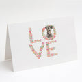 Irish Wolfhound Love Greeting Cards Pack of 8 Blank Cards with Envelopes Whimsical A7 Size 5x7
