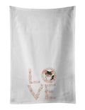Black Tan Longhaired Chihuahua Love Kitchen Towel Set of 2 White Dish Towels Decorative Bathroom Hand towel for Hand, Face, Hair, Yoga, Tea, Dishcloth, 19 X 28", White