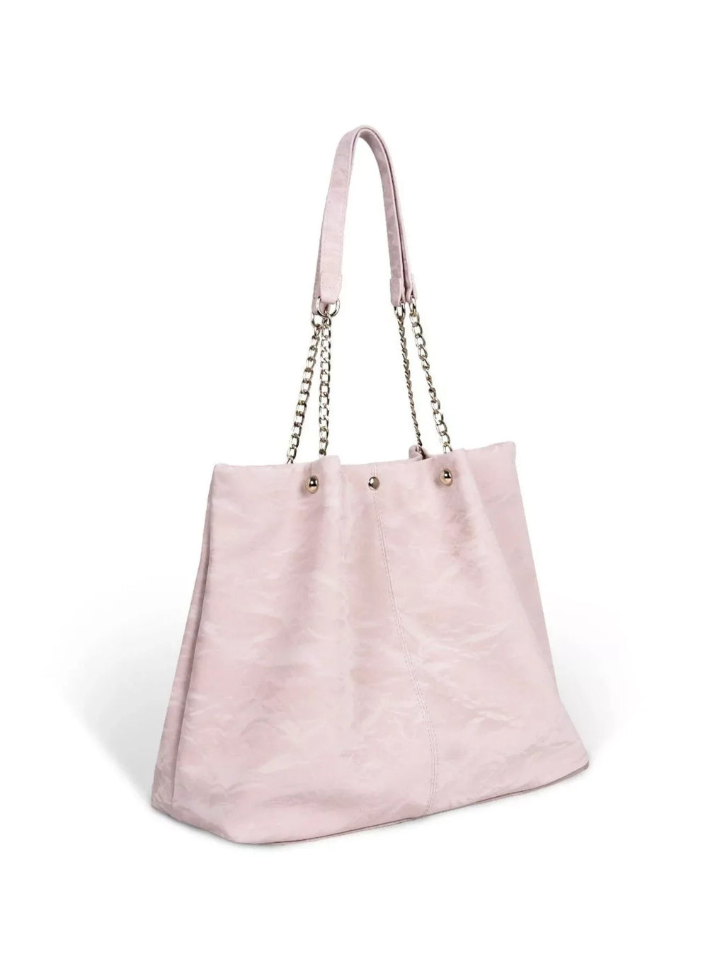Chain-Accented Tote Bag