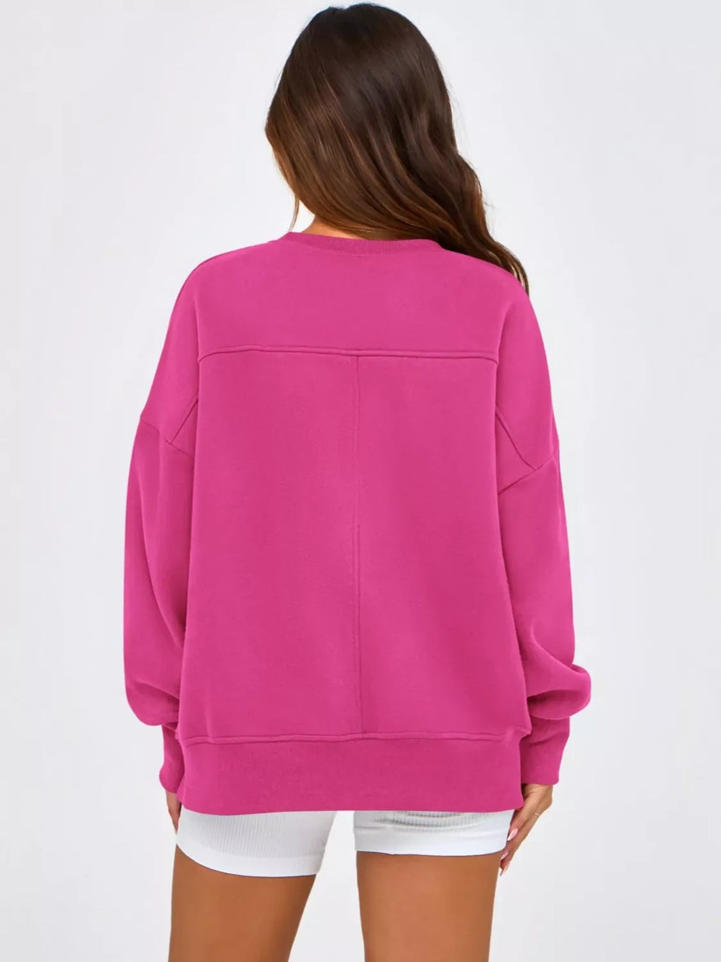 Casual Loose Side Slit Sweatshirt