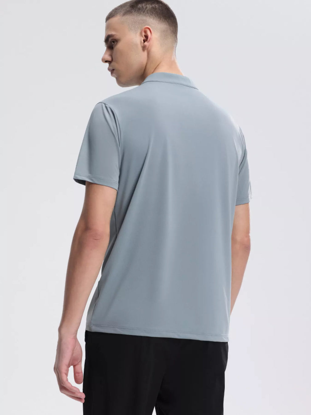 Men's Quarter Zip Short Sleeve Active T-Shirt